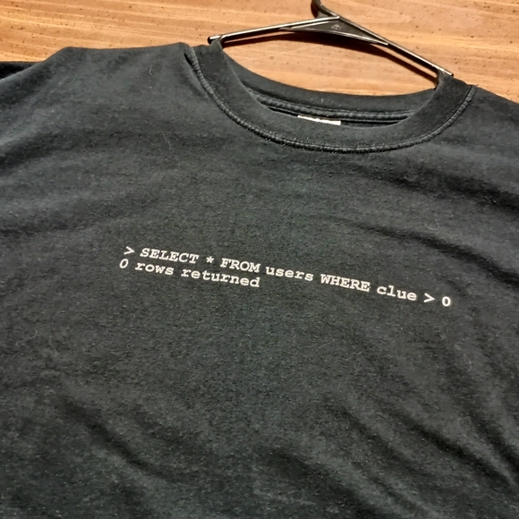 PROGRAMMER HUMOR T-SHIRT - 2XL // Funny SQL Code Coder tee shirt Programming - Picture 2 of 7